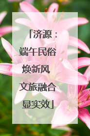 济源：端午民俗焕新风 文旅融合显实效