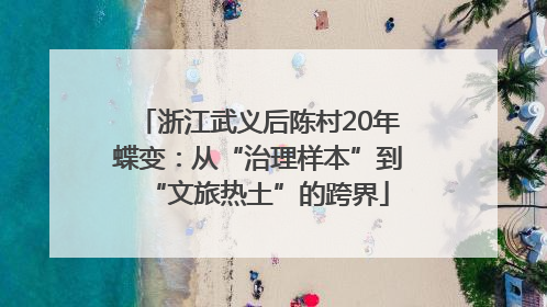 浙江武义后陈村20年蝶变：从“治理样本”到“文旅热土”的跨界