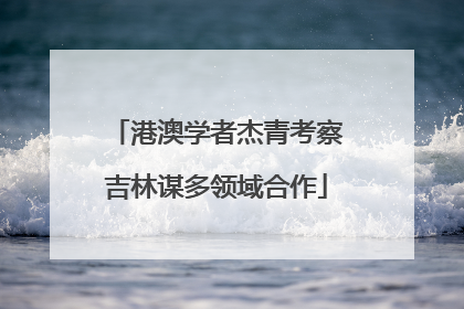 港澳学者杰青考察吉林谋多领域合作