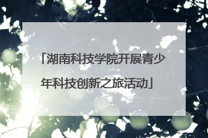 湖南科技学院开展青少年科技创新之旅活动