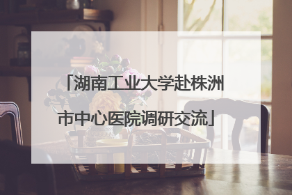 湖南工业大学赴株洲市中心医院调研交流
