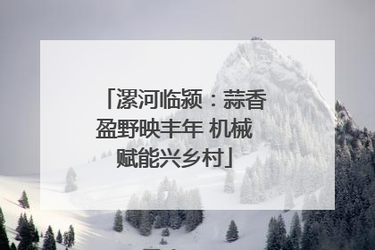 漯河临颍：蒜香盈野映丰年 机械赋能兴乡村