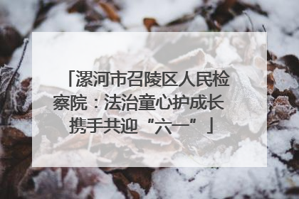 漯河市召陵区人民检察院：法治童心护成长 携手共迎“六一”