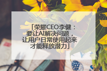 荣耀CEO李健：要让AI解决问题，让用户日常使用起来才能释放潜力