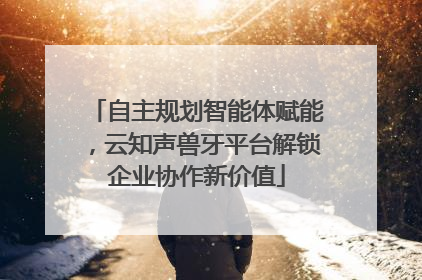 自主规划智能体赋能，云知声兽牙平台解锁企业协作新价值