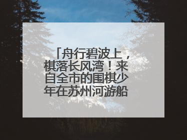 舟行碧波上，棋落长风湾！来自全市的围棋少年在苏州河游船上展开对决