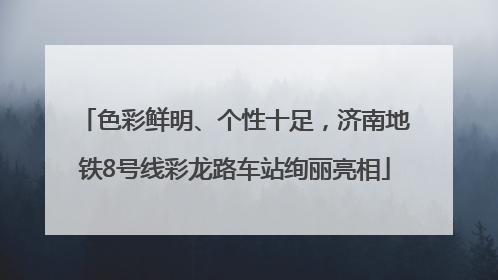 色彩鲜明、个性十足，济南地铁8号线彩龙路车站绚丽亮相