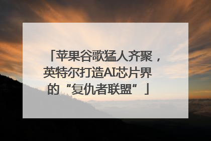 苹果谷歌猛人齐聚，英特尔打造AI芯片界的“复仇者联盟”