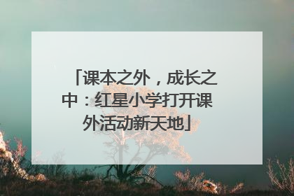 课本之外，成长之中：红星小学打开课外活动新天地