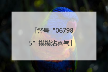 警号“067985”摸摸沾喜气