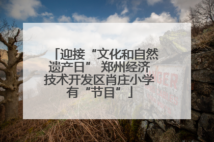 迎接“文化和自然遗产日” 郑州经济技术开发区肖庄小学有“节目”