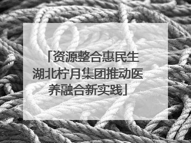 资源整合惠民生 湖北柠月集团推动医养融合新实践