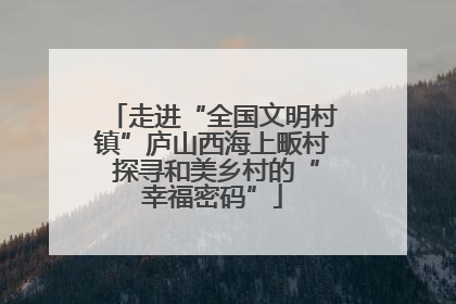 走进“全国文明村镇”庐山西海上畈村 探寻和美乡村的“幸福密码”