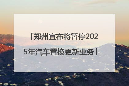 郑州宣布将暂停2025年汽车置换更新业务