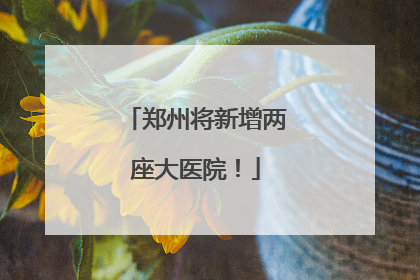 郑州将新增两座大医院！