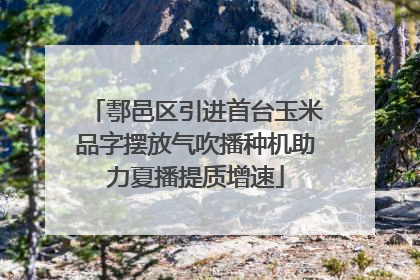 鄠邑区引进首台玉米品字摆放气吹播种机助力夏播提质增速