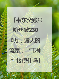 韦东奕账号粉丝破2300万，泼天的流量，“韦神”接得住吗