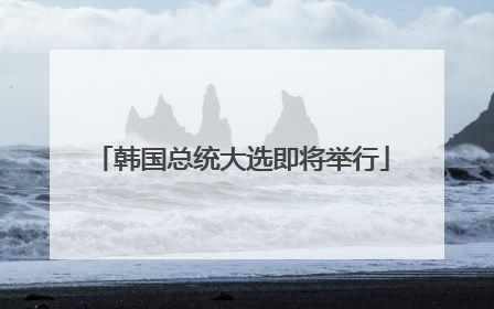 韩国总统大选即将举行
