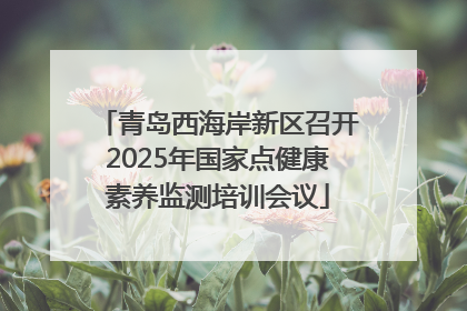 青岛西海岸新区召开2025年国家点健康素养监测培训会议