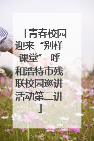 青春校园迎来“别样课堂” 呼和浩特市残联校园巡讲活动第二讲