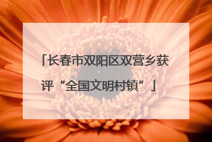 长春市双阳区双营乡获评“全国文明村镇”
