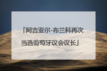 阿吉亚尔-布兰科再次当选葡萄牙议会议长