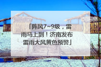 阵风7~9级，雷雨马上到！济南发布雷雨大风黄色预警