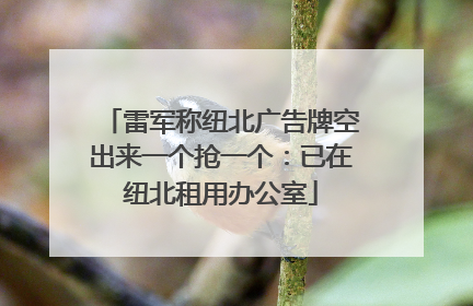 雷军称纽北广告牌空出来一个抢一个：已在纽北租用办公室