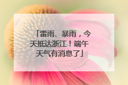 雷雨、暴雨，今天抵达浙江！端午天气有消息了