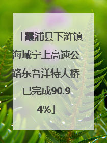 霞浦县下浒镇海域宁上高速公路东吾洋特大桥已完成90.94%