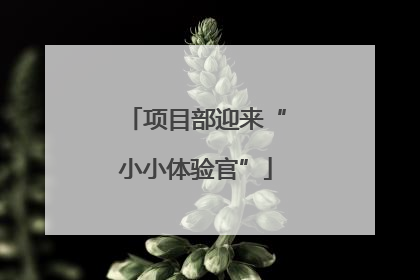 项目部迎来“小小体验官”