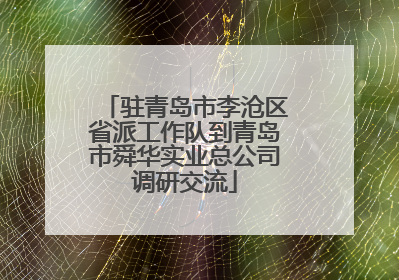 驻青岛市李沧区省派工作队到青岛市舜华实业总公司调研交流
