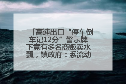 高速出口“停车倒车记12分”警示牌下竟有多名商贩卖水瓢，镇政府：系流动摊位，已多次劝离