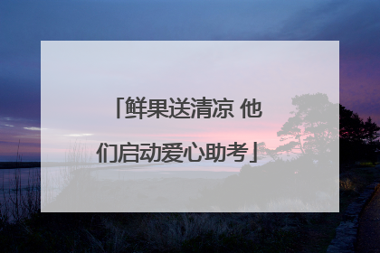 鲜果送清凉 他们启动爱心助考