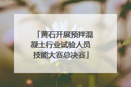 黄石开展预拌混凝土行业试验人员技能大赛总决赛