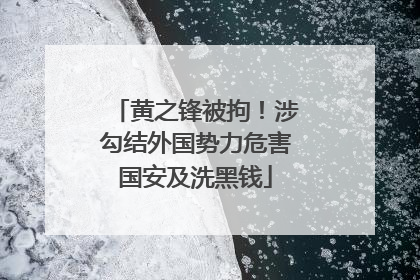 黄之锋被拘!涉勾结外国势力危害国安及洗黑钱