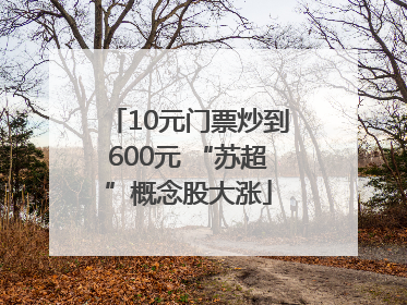 10元门票炒到600元 “苏超”概念股大涨