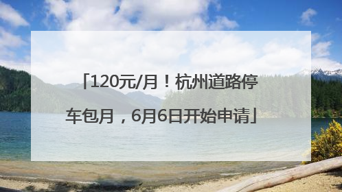 120元/月！杭州道路停车包月，6月6日开始申请
