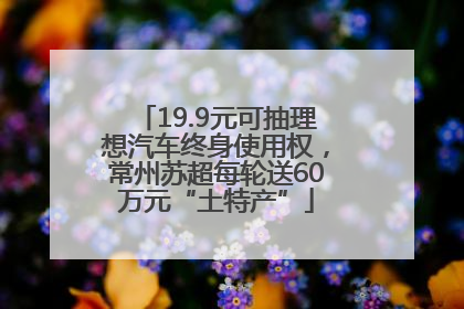19.9元可抽理想汽车终身使用权，常州苏超每轮送60万元“土特产”