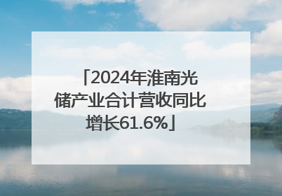 2024年淮南光储产业合计营收同比增长61.6%