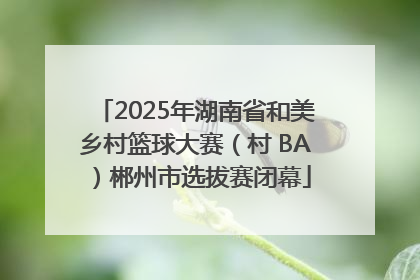 2025年湖南省和美乡村篮球大赛（村 BA）郴州市选拔赛闭幕