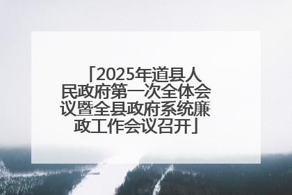 2025年道县人民政府第一次全体会议暨全县政府系统廉政工作会议召开