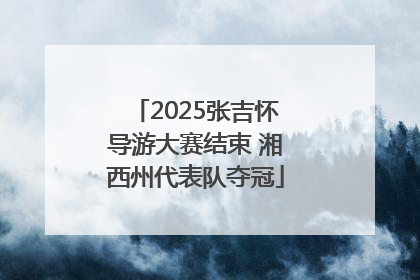 2025张吉怀导游大赛结束 湘西州代表队夺冠