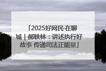 2025好网民·在聊城｜郝轶林：讲述执行好故事 传递司法正能量