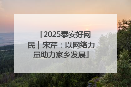 2025泰安好网民｜宋芹：以网络力量助力家乡发展