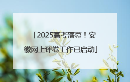 2025高考落幕！安徽网上评卷工作已启动
