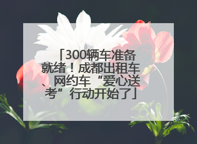 300辆车准备就绪！成都出租车、网约车“爱心送考”行动开始了
