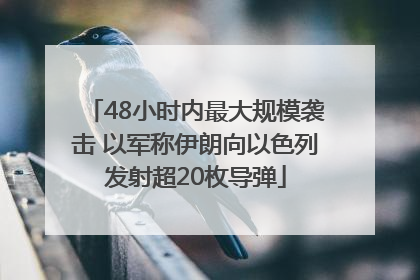 48小时内最大规模袭击 以军称伊朗向以色列发射超20枚导弹