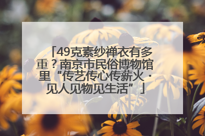 49克素纱禅衣有多重？南京市民俗博物馆里“传艺传心传薪火・见人见物见生活”
