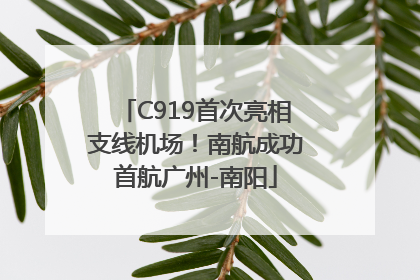 C919首次亮相支线机场！南航成功首航广州-南阳